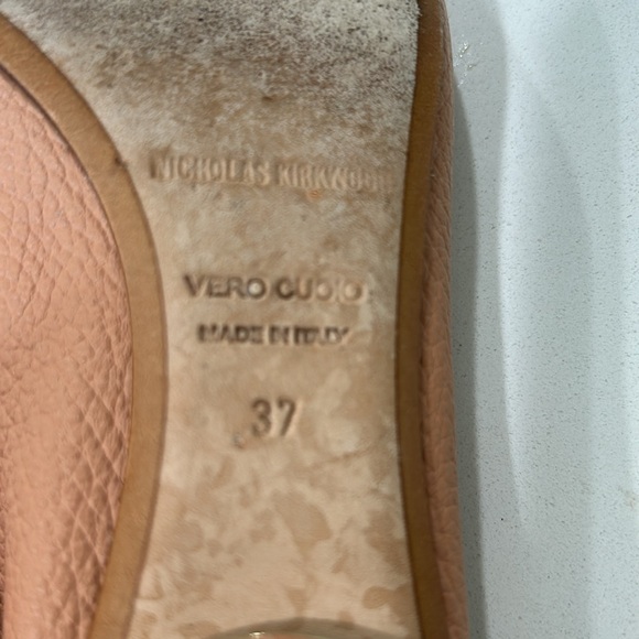 Nicholas Kirkwood Powder Peach Leather Beya Loafer Flats - Picture 6 of 6